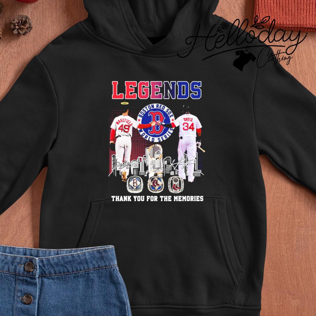 Official legends Wakefield And Ortiz Boston Red Sox World Series Memories T  Shirt, hoodie, sweater, long sleeve and tank top