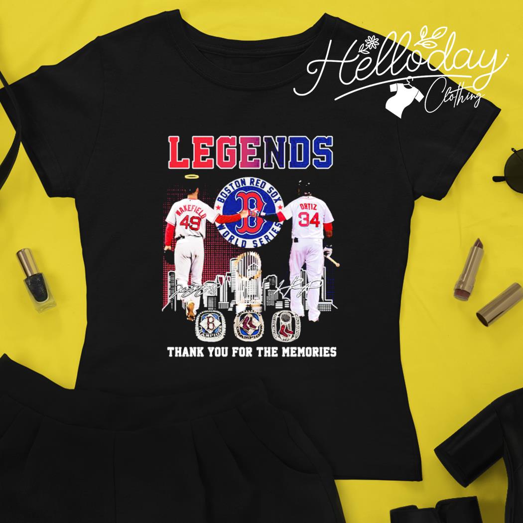 Wakefield and Ortiz Legends Boston Red Sox Thank You For The Memories  Shirt, hoodie, sweater and long sleeve