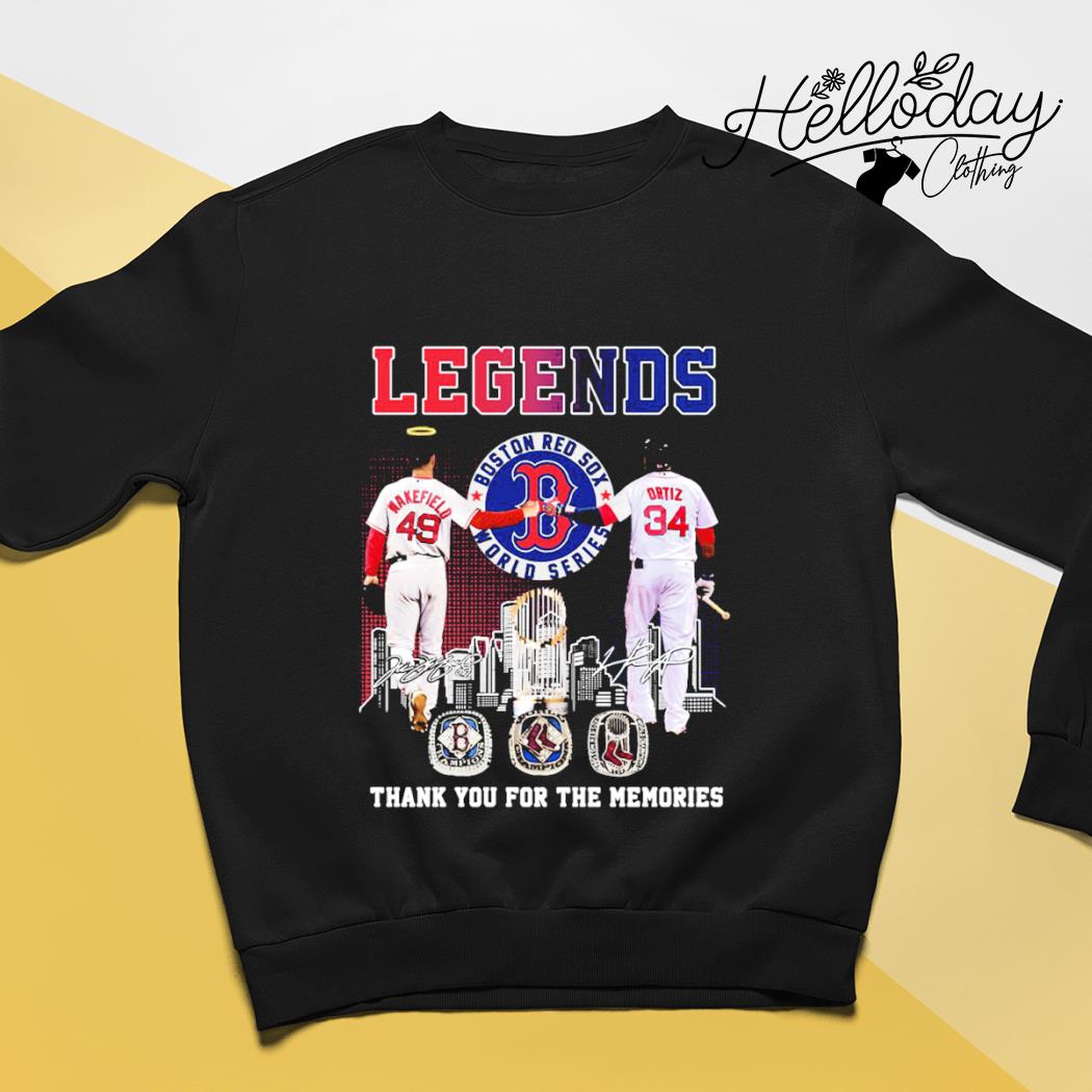 Boston Red Sox World Series Legends Thank You for the memories signatures t  shirt, hoodie, sweater, long sleeve and tank top