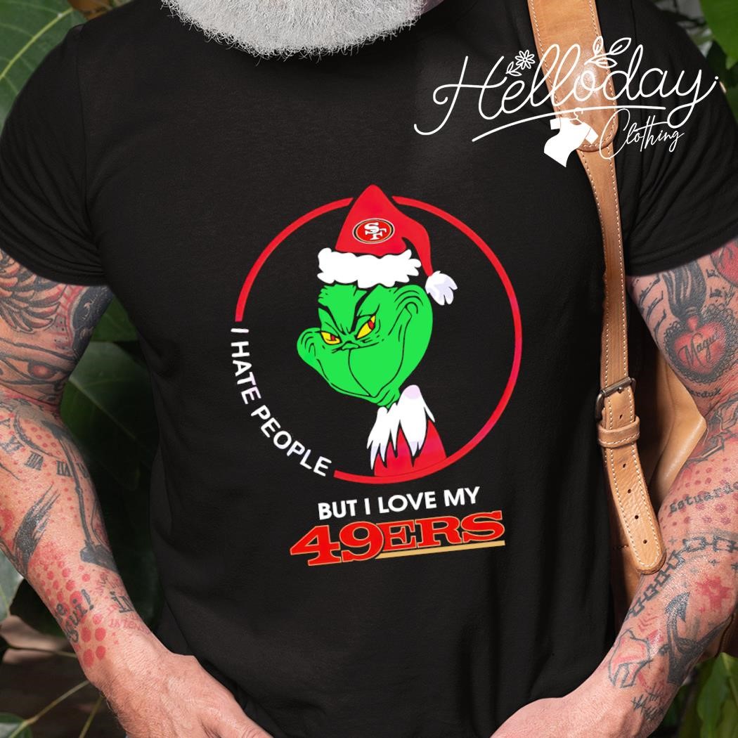 https://images.hellodayclothing.com/2023/12/Santa-Grinch-I-hate-people-but-I-love-my-San-Francisco-49ers-Christmas-shirt-Shirt.jpg